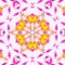 Golden pink flower shape art design tile texture in zikzak shades pattern on white color background.