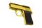 Golden Pistol isolated on white