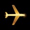 Golden Plane Travel Tourism Logo Sign