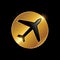 Golden Plane Travel Tourism Logo Sign