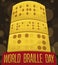 Golden Plaque Written in Braille to Celebrate World Braille Day, Vector Illustration