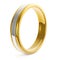 Golden Platinum Wedding Ring Isolated on White
