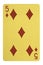 Golden playing cards, Five of diamonds