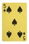 Golden playing cards, Five of spades