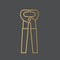 Golden pliers pincers icon