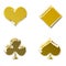 Golden poker symbols