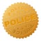Golden POLICE Medal Stamp