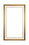 Golden Portrait Empty Picture Frame Isolated