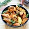 Golden potato wedges with rosemary