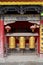 Golden prayer wheels