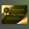 Golden premium diploma certificate design