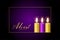 Golden and purple advent candles background