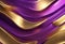 Golden purple gradient luxury abstract background. AI generated