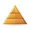 Golden Pyramid Icon For Business With Subtle Gradients