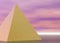 Golden Pyramid on Pink Purple