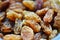 Golden raisins in a jar, Food ingredients close up