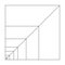 Golden ratio geometric concept. Divine proportion. Geometric shapes with ideal section composition. Geometry harmony and