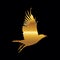 Golden Raven Logo Crow Bird Sign