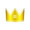 Golden Real Estate House Crown Graphic Icon Design