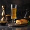 Golden and refreshing Tej with sweet pastries