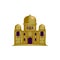 Golden render mosque design vector