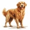 Golden Retriever Dog Vector Illustration - Detailed Shading, 32k Uhd