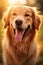 Golden Retriever Enjoying Sunset, AI Generated