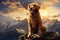 A Golden Retriever's High-Elevation Experience. Generative By Ai