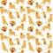 Golden retriever,seamless pattern