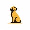 Golden Retriever Silhouette Logo: Iconic Chinese-inspired Design