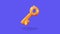 golden retro key door animation