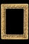 Golden retro photo frame