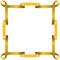 Golden ribbon frame