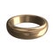 Golden ring isolated on white background. Wedding ring mockup