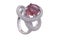 Golden ring with pink sapphire