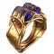 Golden Ring with Sapphires