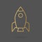 Golden rocket icon