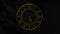 Golden Roman Numeral Clock on Black Cloth 4K Loop