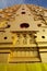 Golden roof gable temple under clear sky