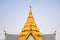 Golden roof top of contemporary Thai public pavilion