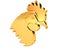 Golden Rooster on a white background