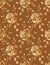 Golden roses, seamless floral pattern