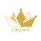 Golden royal crown. A mock-up of a symbol of luxurious imperial power, wealth and luxury. template for logo, brand