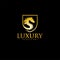 Golden Royal Luxury Horse Logo Icon Vector .  Horse Chess Logo Design Gold Royal Luxury