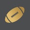 Golden rugby ball icon