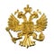 Golden russian emblem