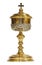 Golden sacred chalice