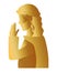 Golden saint joseph manger character