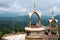 Golden sanctuary with white Buddha statue