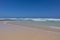 Golden sand on Corralejo beach Canary islands Spain